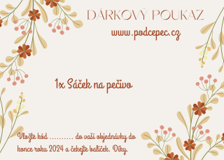 Dárkový poukaz na sáček na pečivo